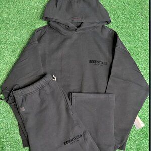 Essentials Medium New black set hoodie and sweatpants